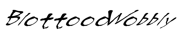 BlottoooWobbly font preview