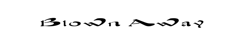 Blown Away font preview