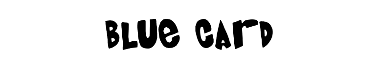 Blue Card font preview