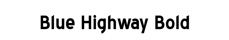 Blue Highway Bold font preview