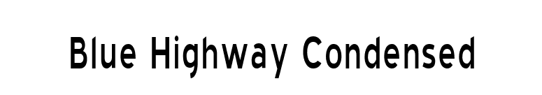 Blue Highway Condensed font preview