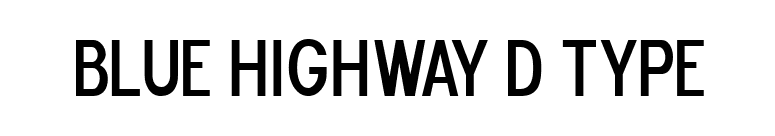 Blue Highway D Type font preview