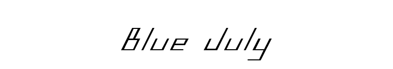 Blue July font preview