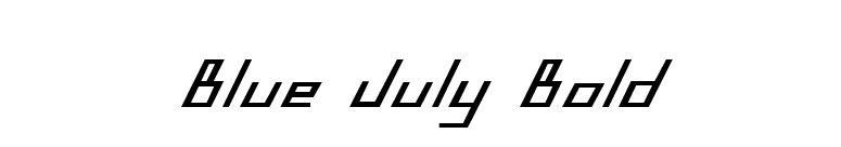 Blue July Bold font preview
