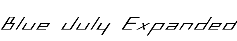 Blue July Expanded font preview