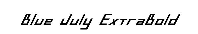 Blue July ExtraBold font preview