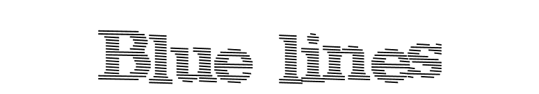 Blue lines font preview