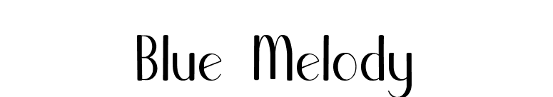 Blue Melody font preview