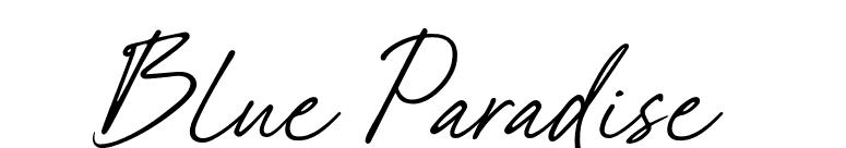 Blue Paradise font preview