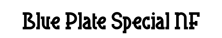 Blue Plate Special NF font preview