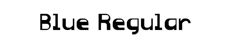 Blue Regular font preview