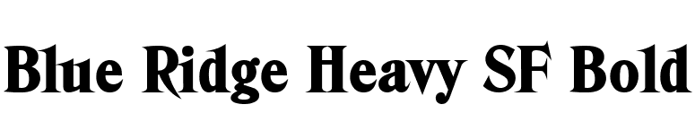 Blue Ridge Heavy SF Bold font preview