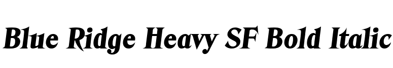 Blue Ridge Heavy SF Bold Italic font preview
