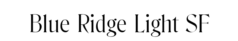 Blue Ridge Light SF font preview