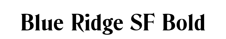 Blue Ridge SF Bold font preview