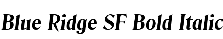 Blue Ridge SF Bold Italic font preview