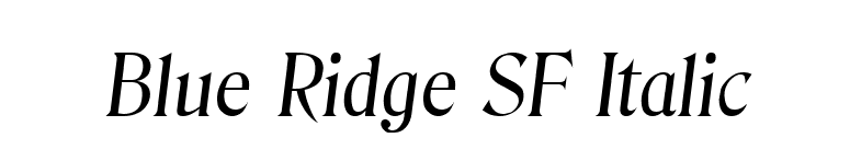 Blue Ridge SF Italic font preview