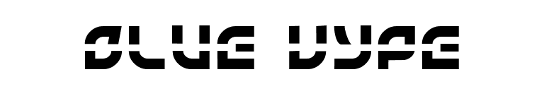 BLUE tYPE font preview