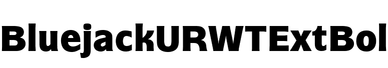 BluejackURWTExtBol font preview