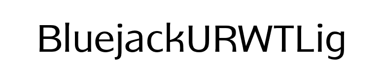 BluejackURWTLig font preview