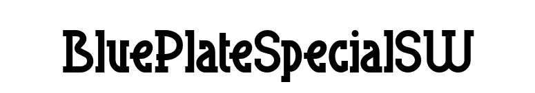 BluePlateSpecialSW font preview