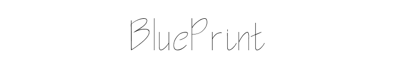 BluePrint font preview