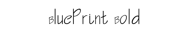 BluePrint Bold font preview