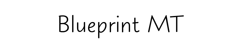 Blueprint MT font preview