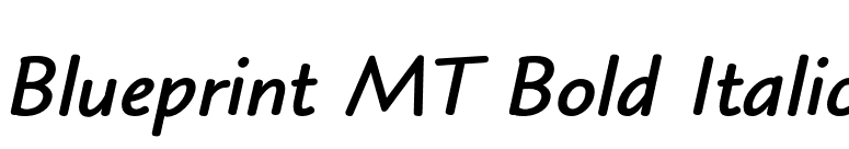 Blueprint MT Bold Italic font preview