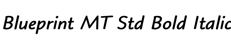 Blueprint MT Std Bold Italic font preview
