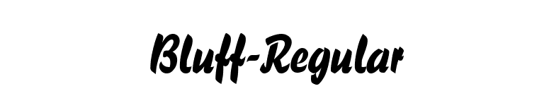 Bluff-Regular font preview