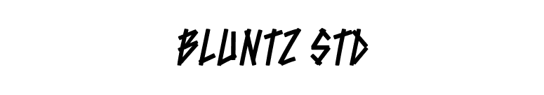 Bluntz Std font preview