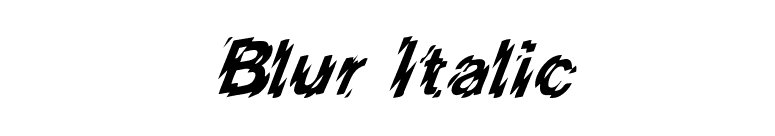 Blur Italic font preview
