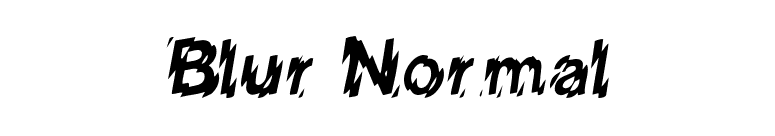 Blur Normal font preview