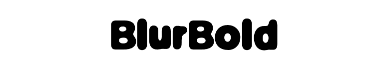 BlurBold font preview