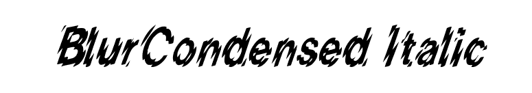BlurCondensed Italic font preview