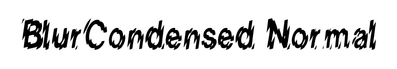 BlurCondensed Normal font preview