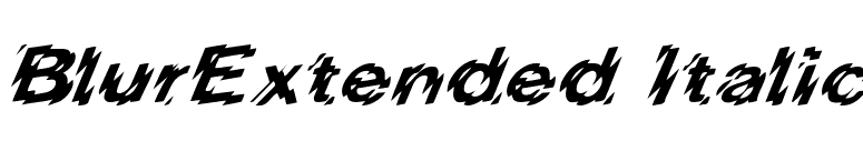 BlurExtended Italic font preview