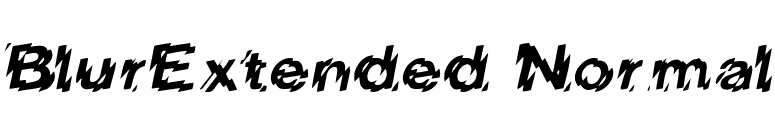 BlurExtended Normal font preview