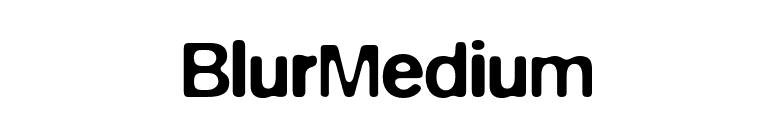BlurMedium font preview