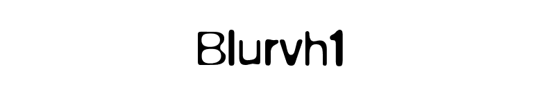 Blurvh1 font preview