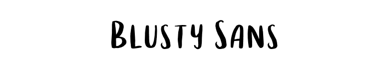 Blusty Sans font preview