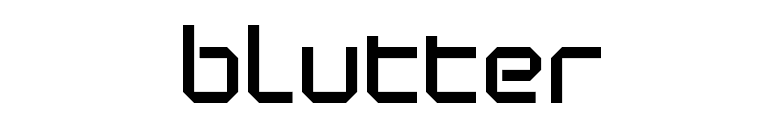 Blutter font preview