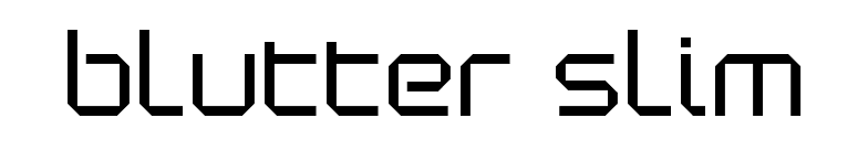 Blutter Slim font preview