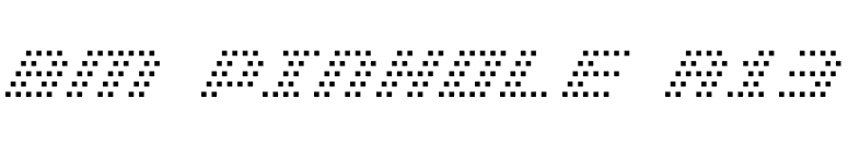 BM pinhole A13 font preview