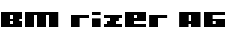 BM rizer A6 font preview