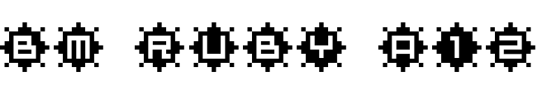 BM ruby A12 font preview