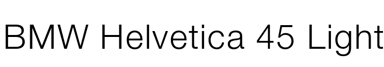 BMW Helvetica 45 Light font preview