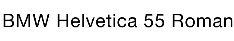 BMW Helvetica 55 Roman font preview
