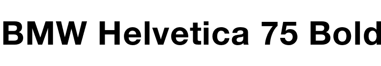 BMW Helvetica 75 Bold font preview